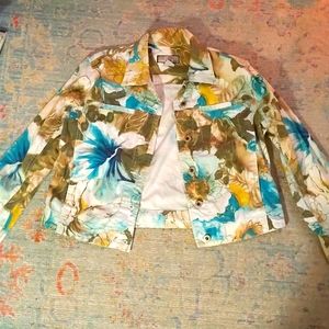 Floral Watercolor Jean Jacket